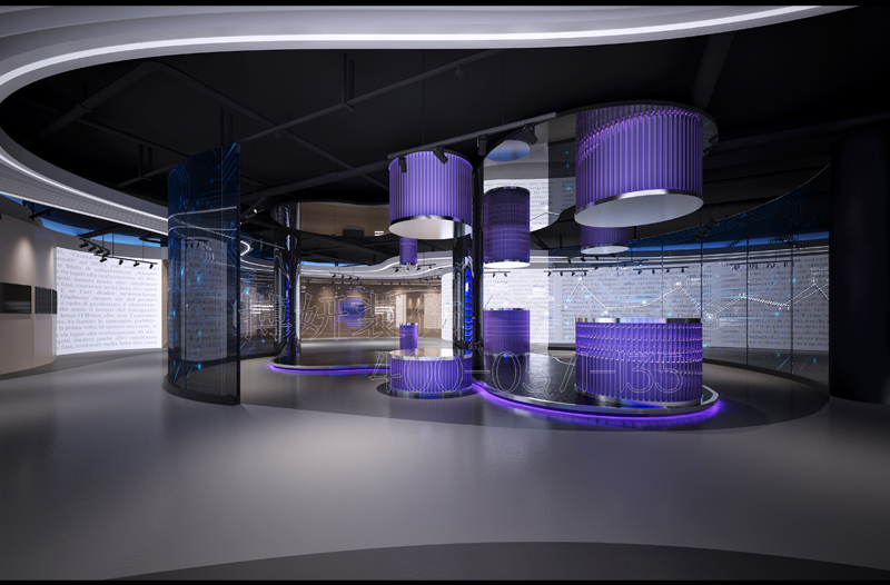 500方电子科技公司展厅设计装修案例
