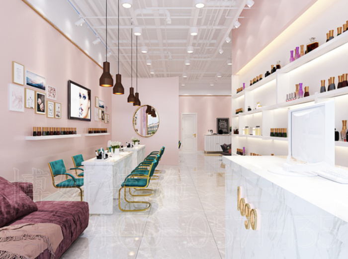 美甲店装修设计,小型美甲店装修效果图,杭州美甲店装修公司,美甲店装修多少钱,ins网红美甲店装修图片,小型美甲店装修图片