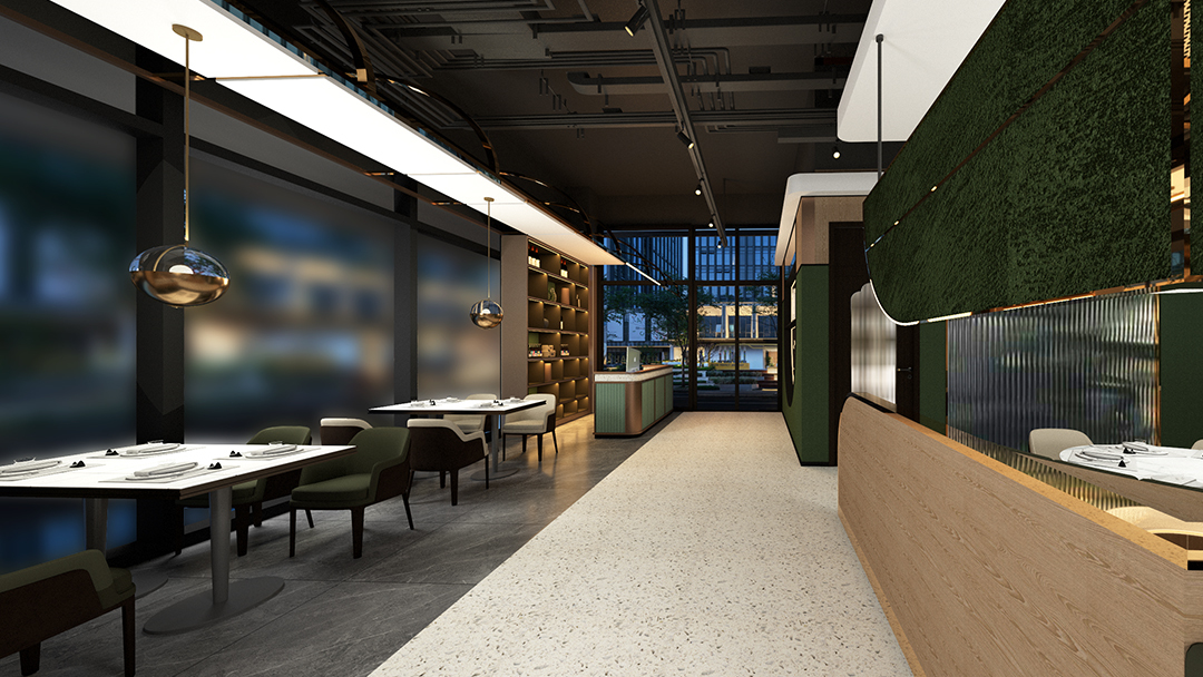 杭州庭院式中式餐厅装修设计