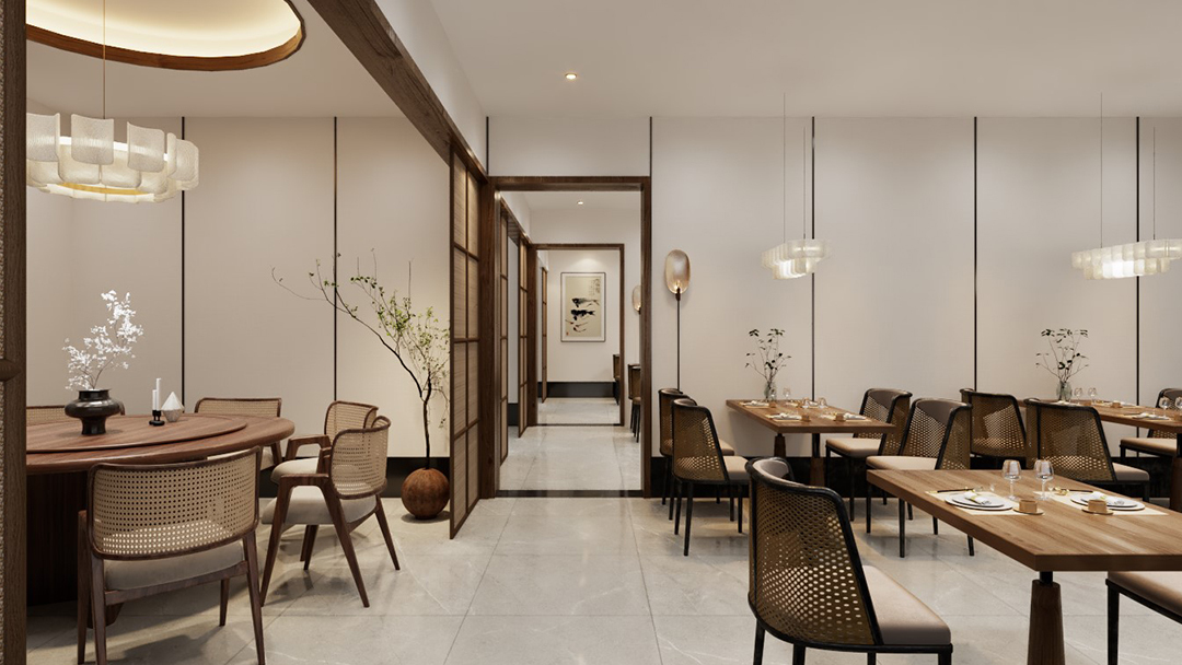 杭州家庭式中式餐厅装修设计