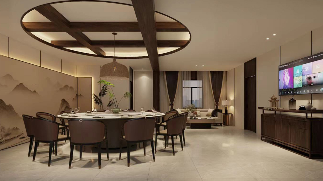 杭州家庭式中式餐厅装修设计