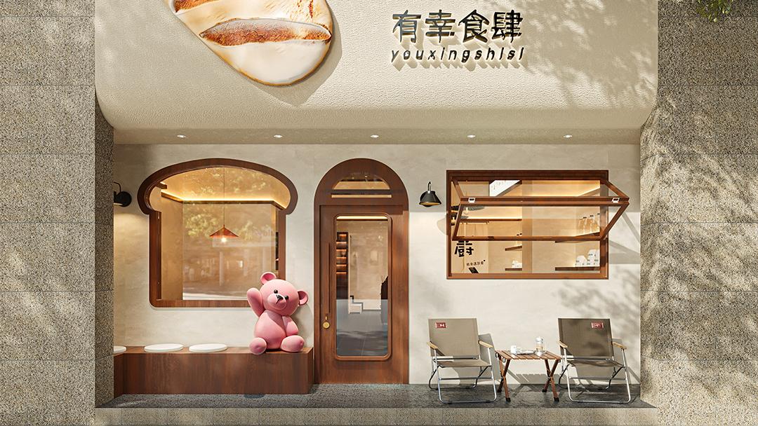 杭州面包奶茶店装修设计