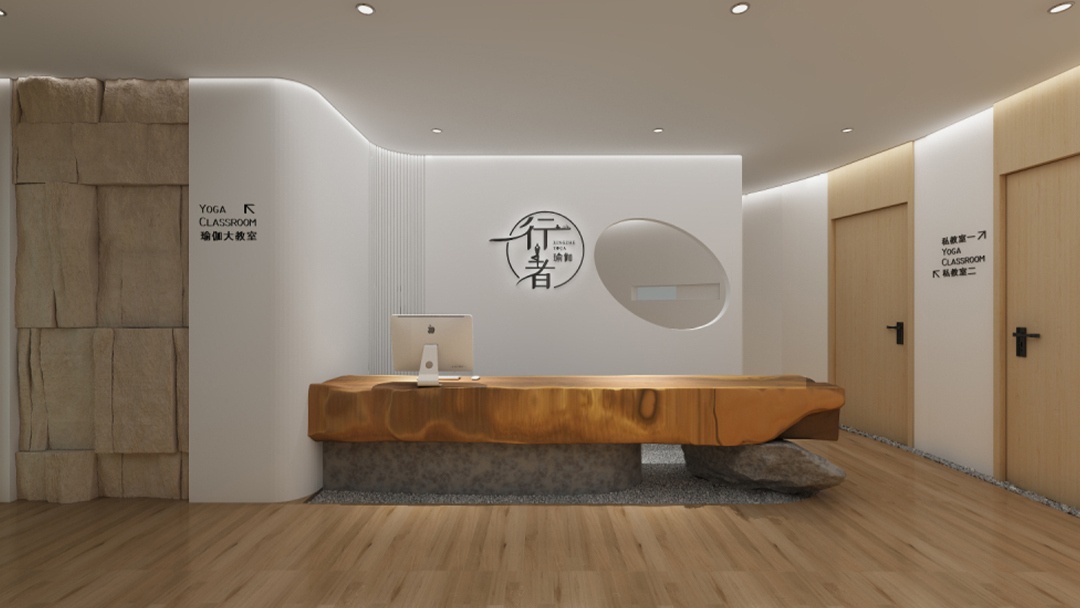 杭州原木风瑜伽馆装修设计