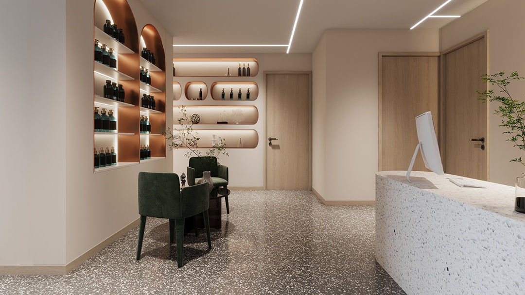 杭州现代简约美容院装修设计