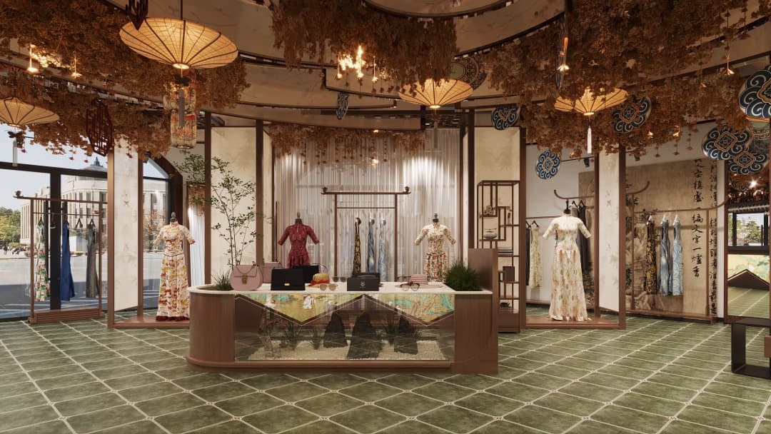 杭州国潮女装店装修设计