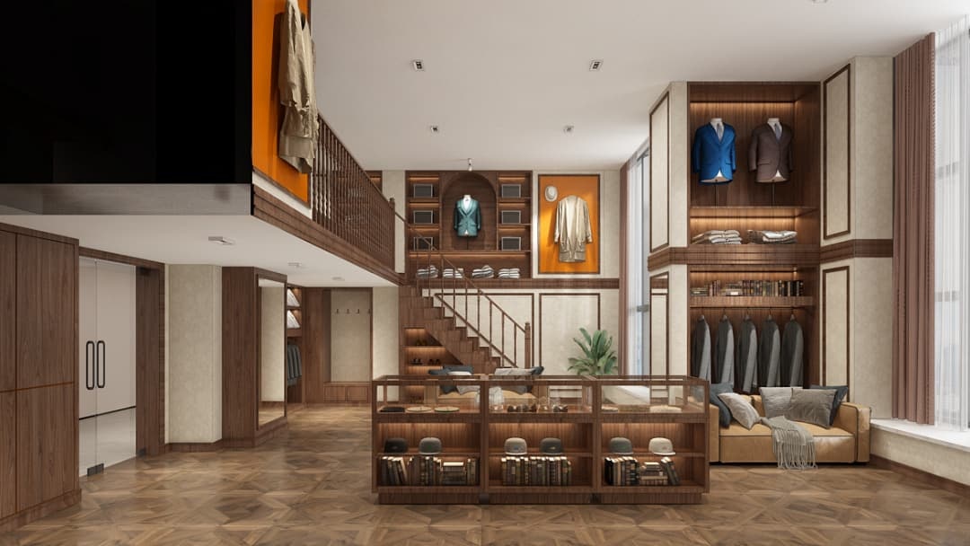 杭州高端西装定制店装修设计